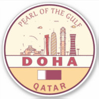 Skyline-Emblem in Doha-Katar