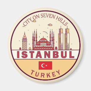 Skyline-Emblem in Istanbul, Türkei Magnet