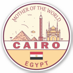 Skyline-Emblem in Kairo Ägypten Aufkleber