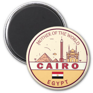 Skyline-Emblem in Kairo Ägypten Magnet