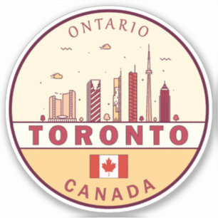 Skyline-Emblem in Toronto City Aufkleber