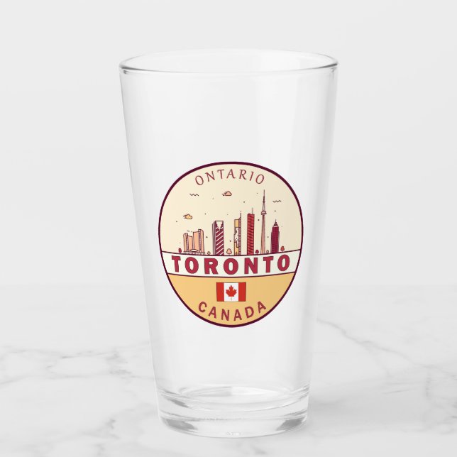 Skyline-Emblem in Toronto City Glas (Vorderseite)