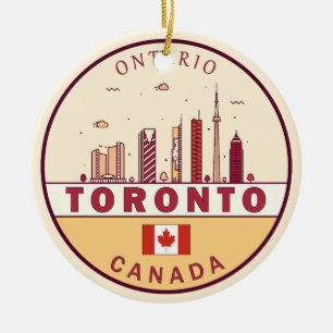 Skyline-Emblem in Toronto City Keramik Ornament