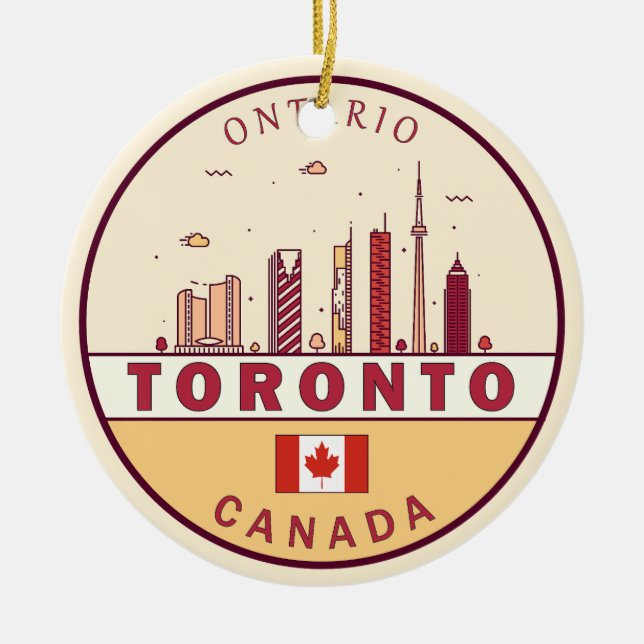 Skyline-Emblem in Toronto City Keramik Ornament (Vorne)