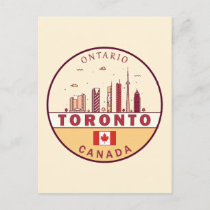 Skyline-Emblem in Toronto City Postkarte