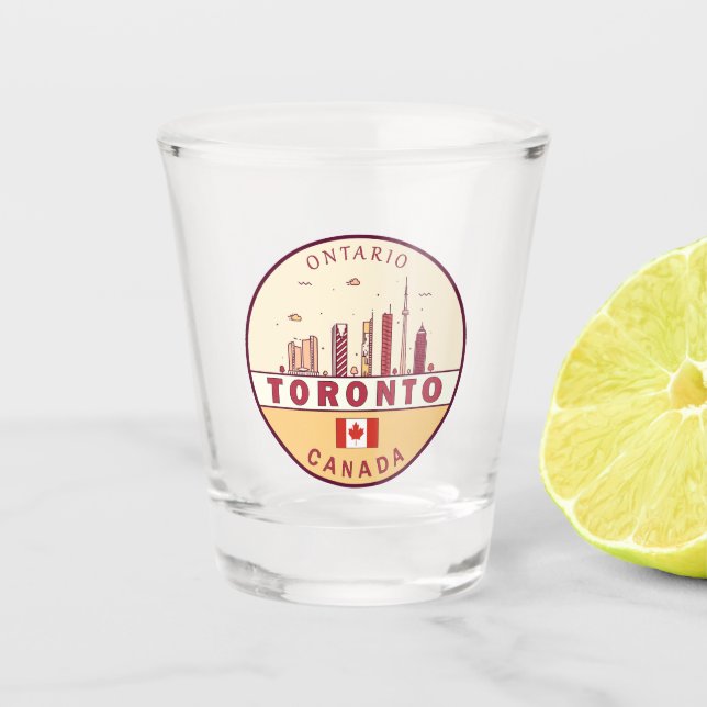 Skyline-Emblem in Toronto City Schnapsglas (Vorderseite)