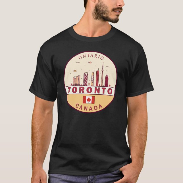Skyline-Emblem in Toronto City T-Shirt (Vorderseite)