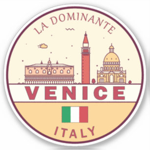Skyline-Emblem in Venedig Aufkleber