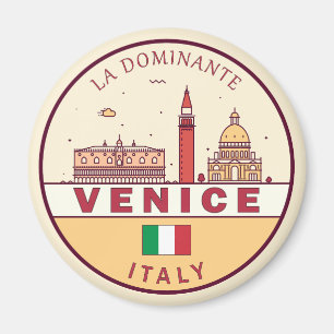Skyline-Emblem in Venedig Magnet