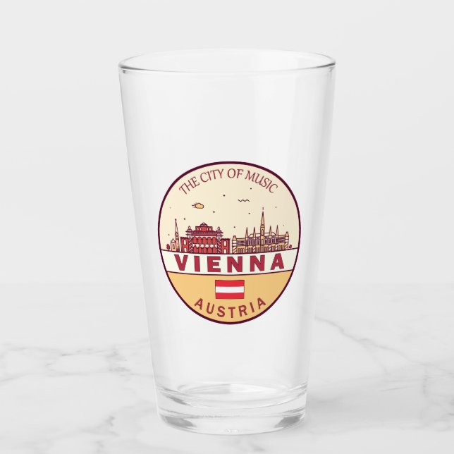 Skyline-Emblem in Wien Glas (Vorderseite)