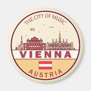 Skyline-Emblem in Wien Magnet