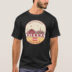 Skyline-Emblem in Wien T-Shirt