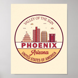 Skyline-Emblem Phoenix Arizona City Poster