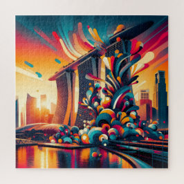 Skyline Fantasy: Marina Bay in Singapur Puzzle