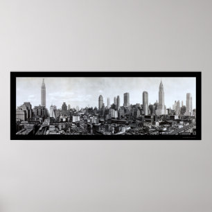 Skyline-Foto Mitte-New York 1931 Poster