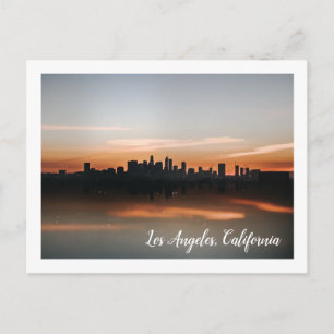 Skyline Fotografie von Los Angeles bei Sunset Postkarte
