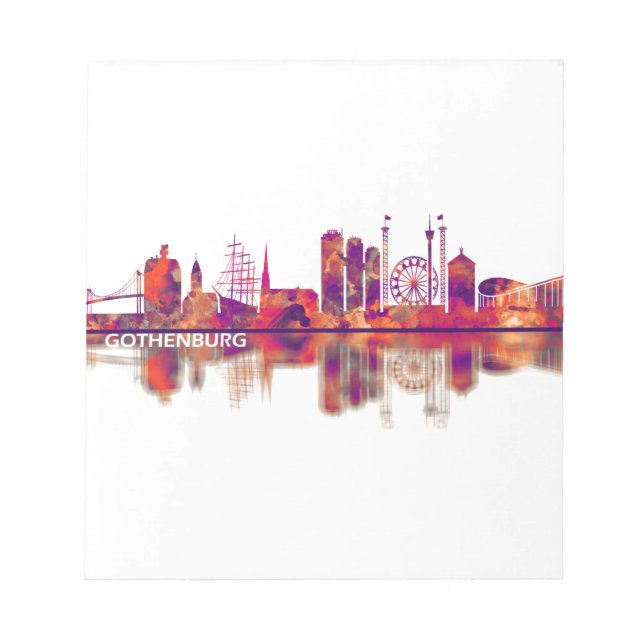 Skyline Göteborg Notizblock (Vorderseite)