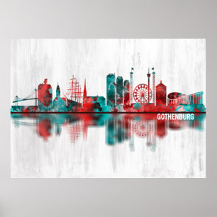 Skyline Göteborg Poster