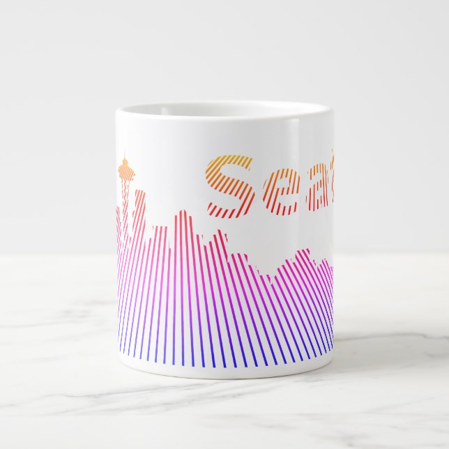 Skyline-Grafik Jumbo-Tasse (Vorderseite)