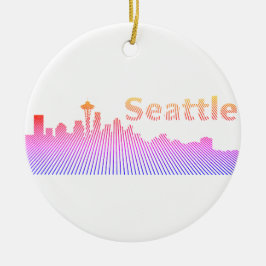 Skyline-Grafik Keramik Ornament