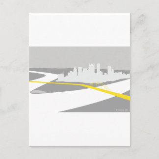 Skyline-Grafik Pittsburgh Postkarte
