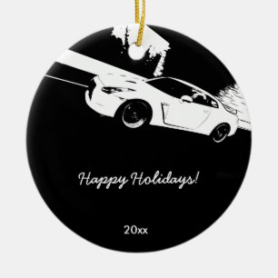 Skyline GT-r Rollenschuß Weihnachtsverzierungen Keramikornament