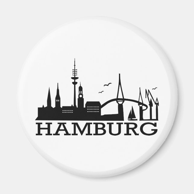 Skyline Hamburg Magnet (Vorne)