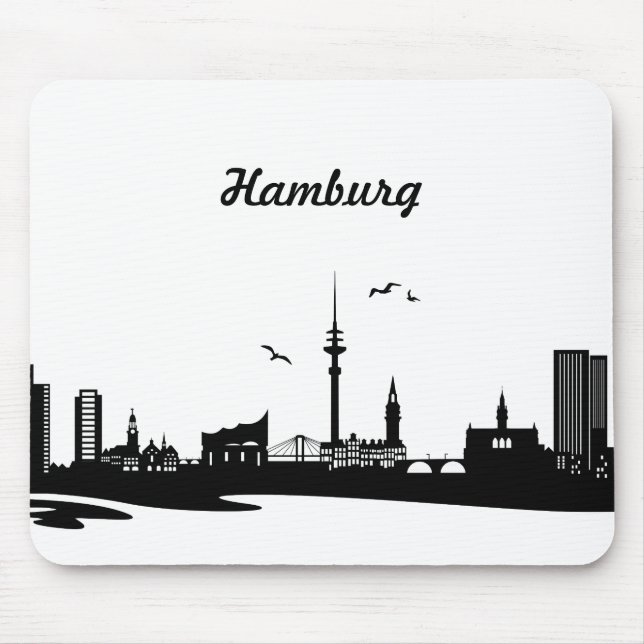 Skyline Hamburg Mousepad (Vorne)