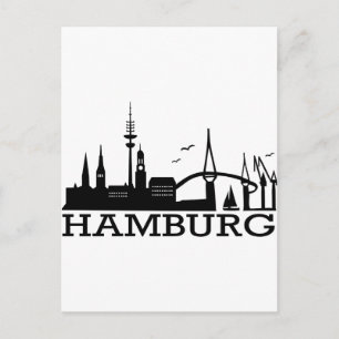 Skyline Hamburg Postkarte