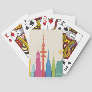 Skyline Hamburgs Deutschland Spielkarten