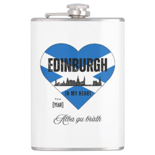 Skyline-Herz von Edinburgh Scotland - Seit [Jahr] Flachmann