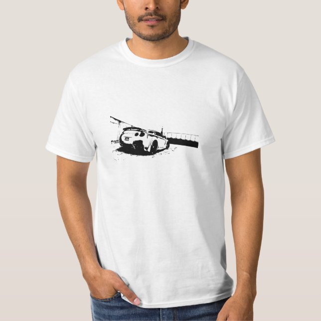 Skyline-hintere Ansicht T-Shirt (Vorderseite)