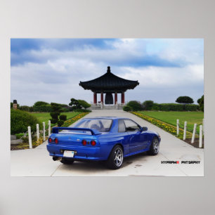 Skyline "Hochländer-" Nissan GT-Rs R32 Poster