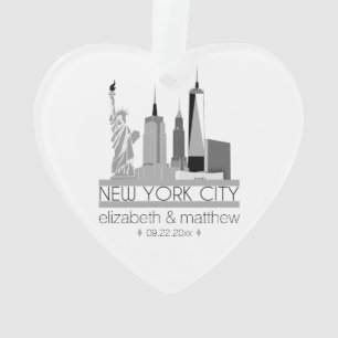 Skyline-Hochzeit in New York Ornament