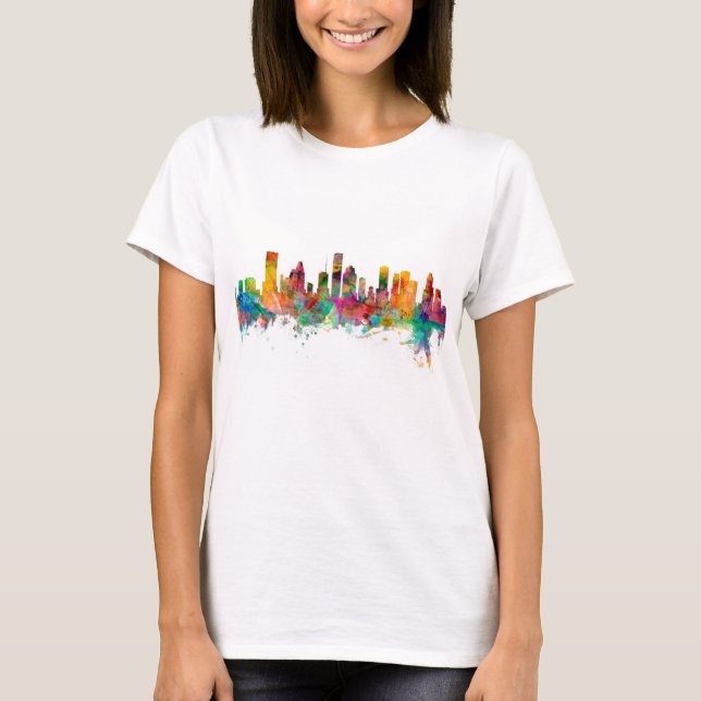 Skyline Houstons Texas T-Shirt (Vorderseite)