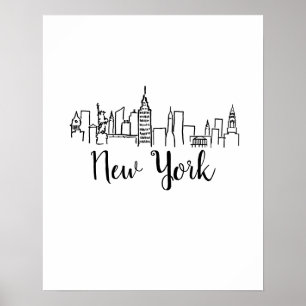 Skyline Illustration Art Poster