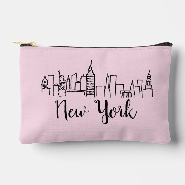 Skyline-Illustration in New York Zubehörtasche (Vorderseite)