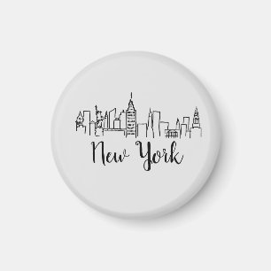 Skyline-Illustration-Pillow in New York Magnet