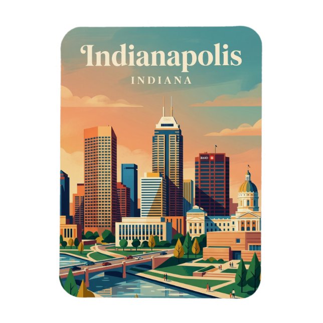 Skyline Indiana Magnet (Vertikal)