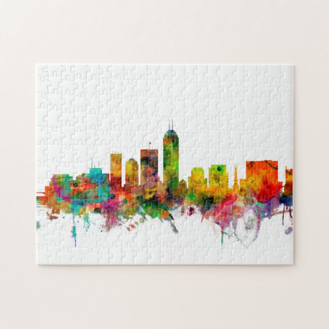 Skyline Indianapolis Indiana Puzzle (Horizontal)