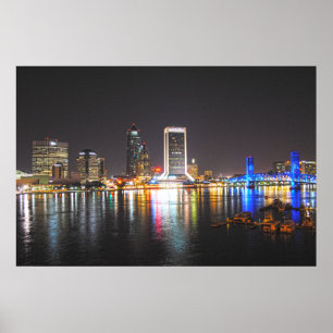 Skyline Jacksonvilles Florida Poster