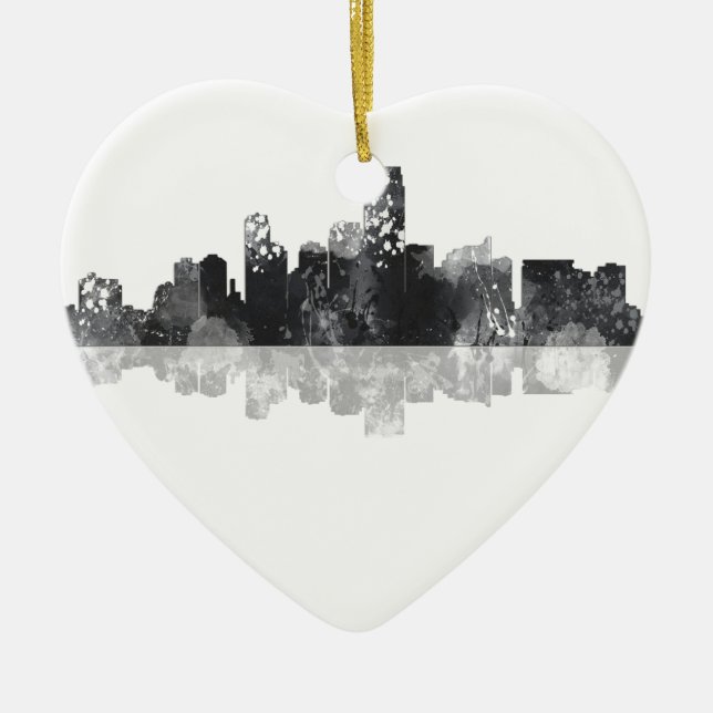 SKYLINE JERSEY CITY, NEW-JERSEY KERAMIK ORNAMENT (Vorne)