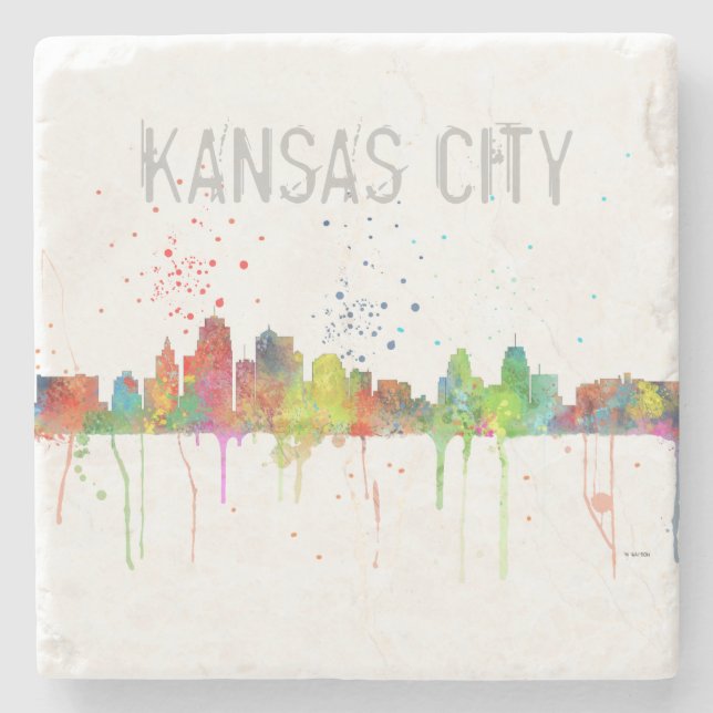SKYLINE KANSAS CITY, MISSOURI STEINUNTERSETZER (Vorderseite)