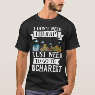 Skyline-Karte Bukarest Rumänien T-Shirt