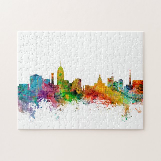 Skyline Lansings Michigan Puzzle (Horizontal)