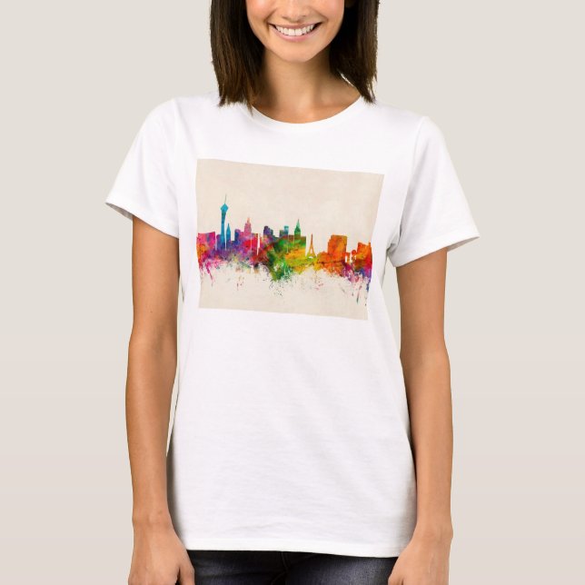 Skyline Las Vegass Nevada T-Shirt (Vorderseite)