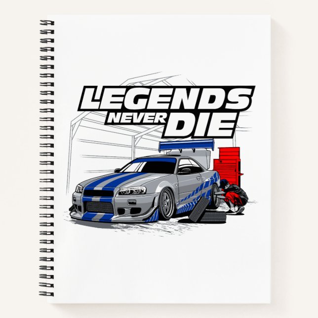 SKYLINE LEGENDS DIE NIE! NOTIZBUCH (Vorderseite)