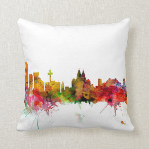 Skyline Liverpools England Kissen