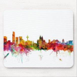 Skyline Liverpools England Mousepad