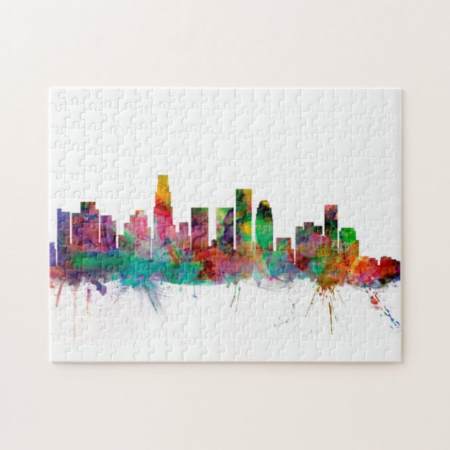 Skyline Los Angeless Kalifornien Puzzle (Horizontal)